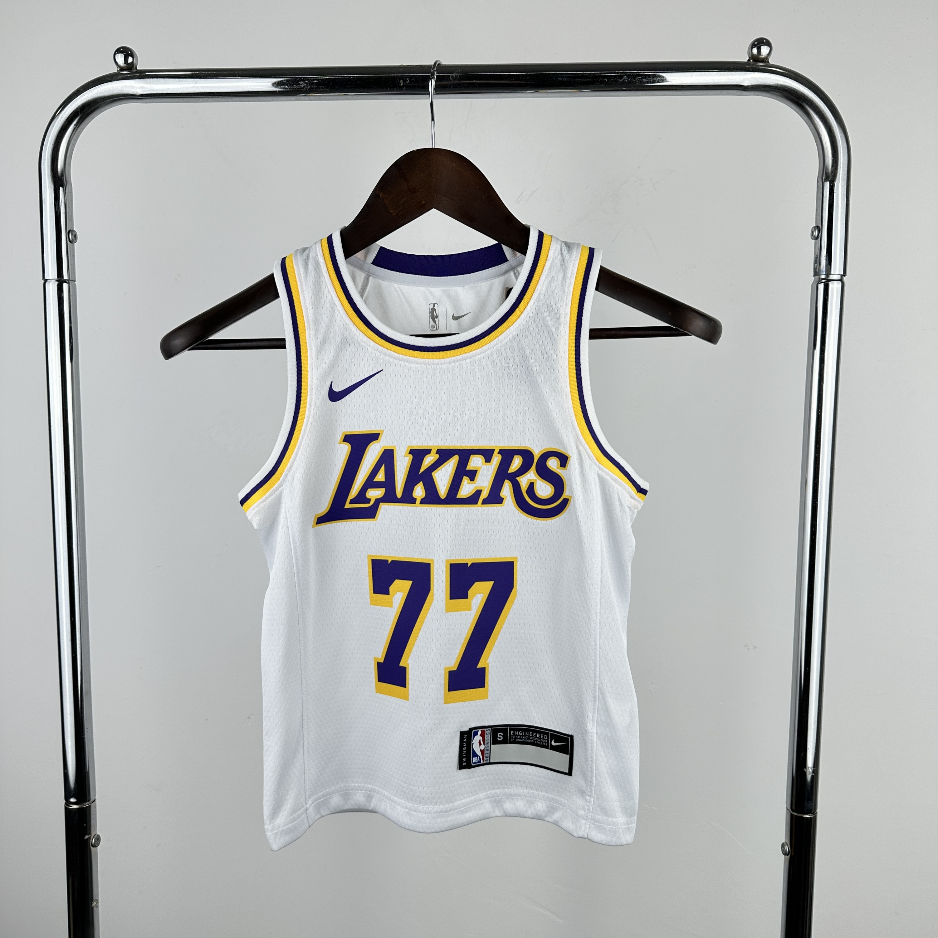 Youth Los Angeles Lakers #77 Doncic White Nike 2025 NBA Jersey->memphis grizzlies->NBA Jersey
